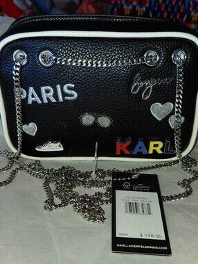 NWT Black Karl Lagerfeld Paris Women's Bag Retail $198